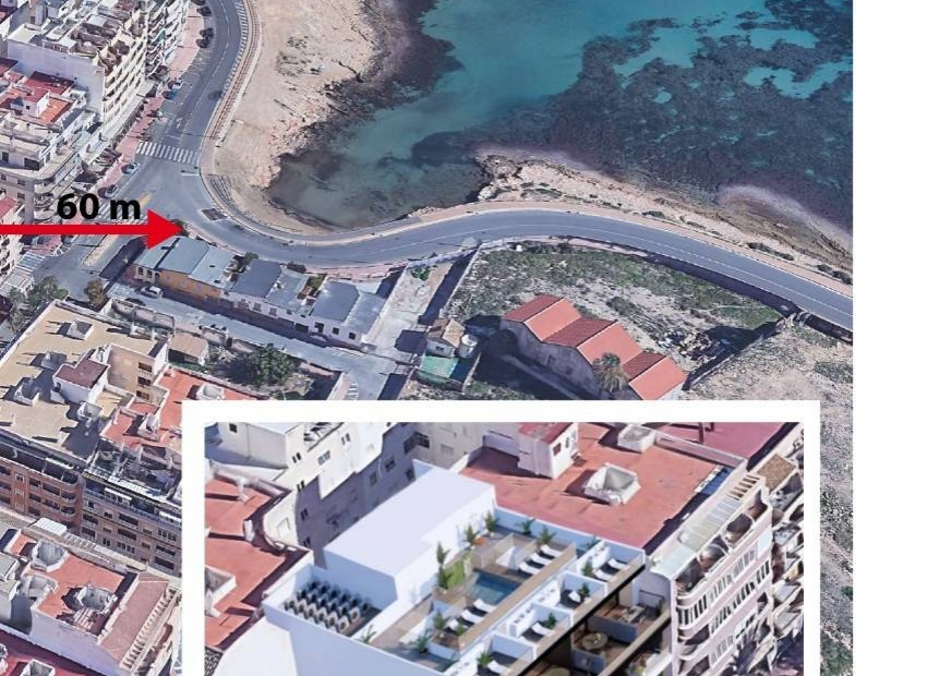 Новое  строительство - многоэт. дом -
Torrevieja - Playa del Cura