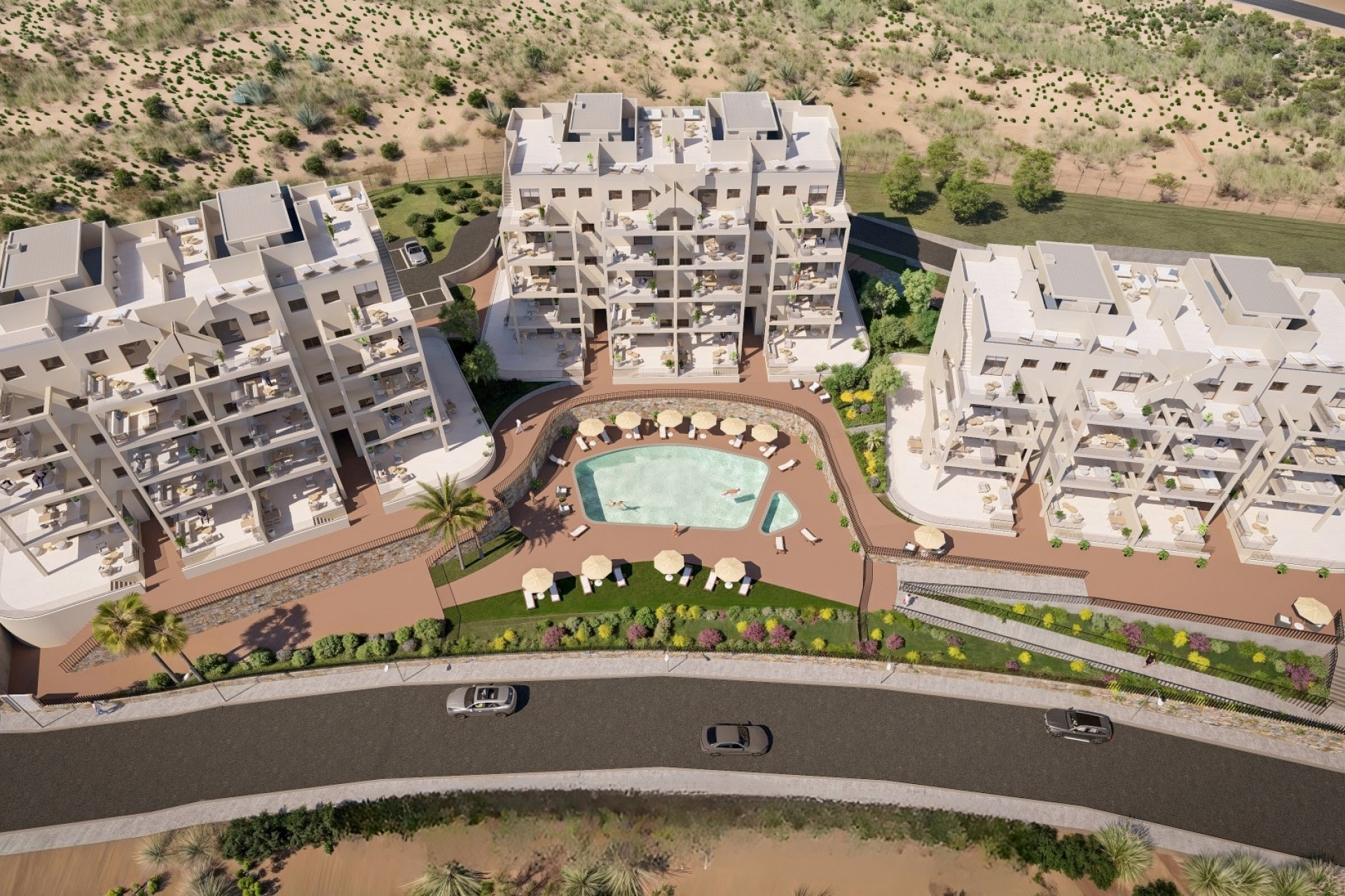 Neue Gebäude - Wohnung im Erdgeschoss -
Corvera Golf